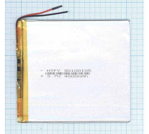 Аккумулятор Li-Pol (батарея) 3*100*105мм 2pin 3.7V/4000mAh