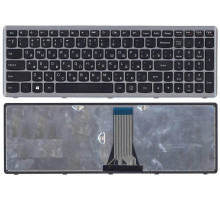 Клавиатура для ноутбука Lenovo Flex 15 черная с серой рамкой