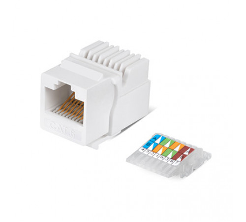 Cabeus KJ-RJ45-Cat.6-Toolless Вставка Keystone Jack RJ-45(8P8C), категория 6, без инструмента Toolless, белая