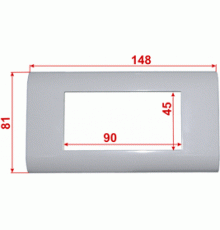 Пластиковая накладка на цоколь, 45х90, белая  -FR45x90