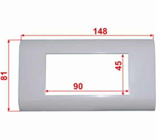 Пластиковая накладка на цоколь, 45х90, белая  -FR45x90