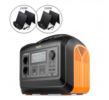 Портативная солнечная электростанция TopON TOP-X1800 LFP 1800 Вт, 2 розетки 220 В, авторозетка 12 В + 2 складные солнечные панели 240 Вт TOP-SLR240