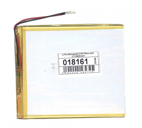 Аккумулятор Li-Pol (батарея) 3.5*92*105мм 2pin 3.7V/4800mAh