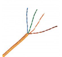 Кабель витая пара BNH, U/UTP, 4 пар., кат. 5е, проводник Ø 0,51мм, AWG24, LSZH (нг(A)-HF), 100МГц, 1м (коробка 100м), тип прокладки: внутри зданий, цв