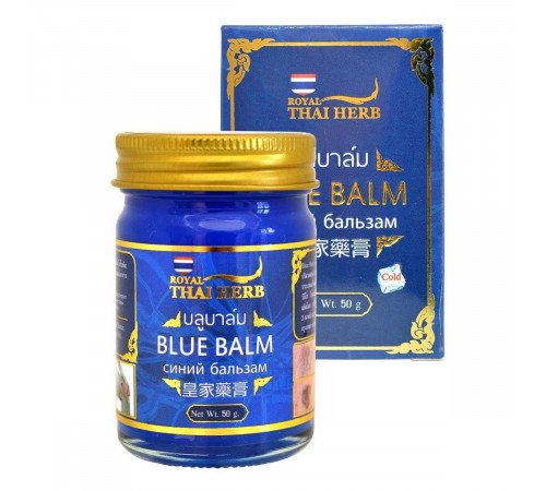 Royal Thai Herb Синий охлаждающий бальзам от варикоза с пчелиным воском / Blue Balm, 50 г