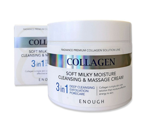 Enough Массажный очищающий крем для лица с коллагеном / Collagen 3 In 1 Cleansing & Massage Cream, 300 мл