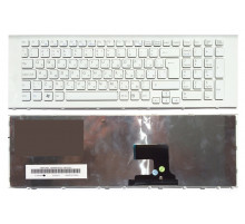 Клавиатура для ноутбука Sony Vaio VPC-EF белая, с рамкой