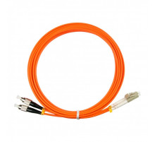 Патч-корд оптический LANMASTER, LSZH, дуплексный, LC/PC-FC/PC, MM 50/125, 1.0 м