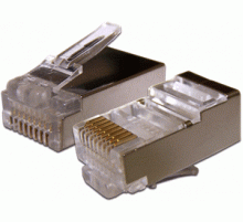 Коннектор RJ-45 8P8C FTP Кат. 6 TWT, экранированный, универсальный, 100 шт. в упак. TWT-PL45/S-8P8C-6