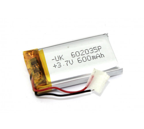 Аккумулятор Li-Pol (батарея) 6*20*35мм 2pin 3.7V/600mAh