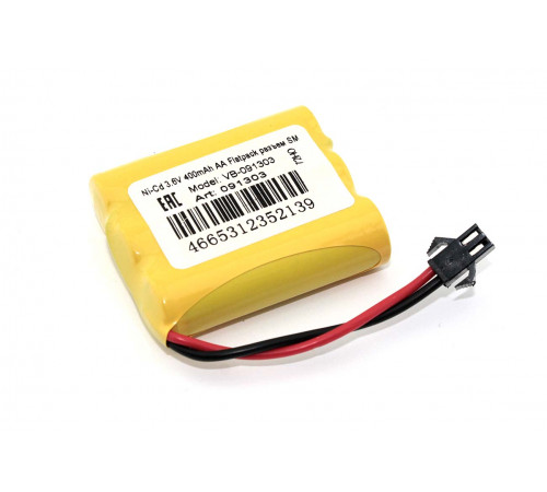 Аккумулятор Ni-Cd 3.6V 400mAh AA Flatpack разъем SM