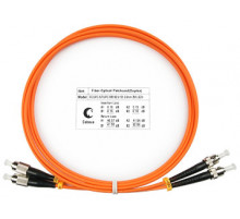 Cabeus FOP-62-FC-ST-1,5m Шнур оптический duplex FC-ST 62,5/125 mm 1,5м LSZH