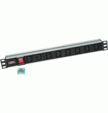 Блок розеток 19" 8 шт C13 с выключателем 10A 250V без шнура MDX-PDU-8C13-10A-Sw