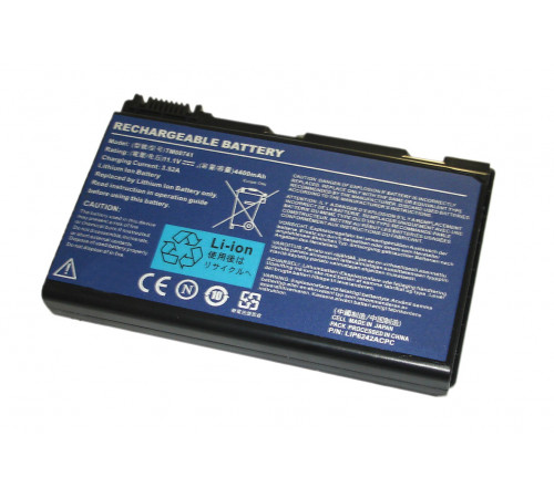 Аккумуляторная батарея для ноутбука Acer TravelMate TM00741 7520 (GRAPE32) 11.1V 5200mAh OEM черная