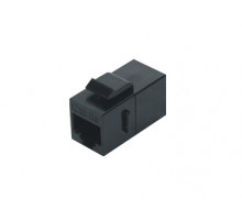 CA2-KJ-C5E-BK Проходной адаптер (coupler), RJ-45(8P8C) формата Keystone Jack, категория 5e, черный Hyperline