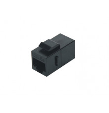 CA2-KJ-C5E-BK Проходной адаптер (coupler), RJ-45(8P8C) формата Keystone Jack, категория 5e, черный Hyperline