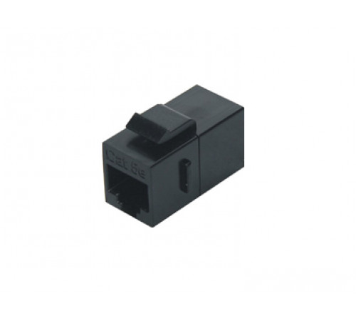 CA2-KJ-C5E-BK Проходной адаптер (coupler), RJ-45(8P8C) формата Keystone Jack, категория 5e, черный Hyperline