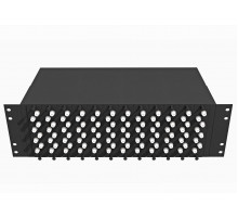 Кросс оптический стоечный 19", 96 FC/UPC адаптеров, многомодовый (50/125), 3U, черный, укомплектованный, TopLAN