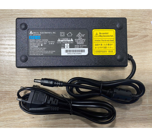 Блок питания для монитора 12V, 10A, 120W, 5.5x2.5мм с сетевым кабелем, ORG (Delta Electronics)