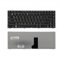 Клавиатура для ноутбука Asus K84, N43, P43E Series. Плоский Enter. Черная, без рамки. PN: 9Z.N6USU.00R.