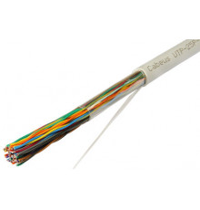 Cabeus UTP-25P-Cat.3-IN Кабель витая пара UTP (U/UTP), категория 3, 25 пар (24 AWG), одножильный (solid), PVC