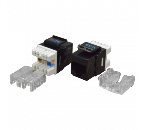 Модуль Keystone RJ45, кат.6, UTP, 180 градусов, черный, TWT-OK45UTP180/6-BK