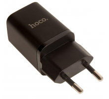 Блок питания (сетевой адаптер) HOCO N13 Bright PD30W+QC3.0 два порта (1*USB-A, 1*Type-C), черный