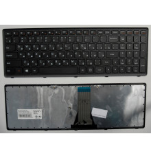 Клавиатура для ноутбука Lenovo IdeaPad Flex 15, G500S, G505S, S500, S510, Z510 черная, рамка черная