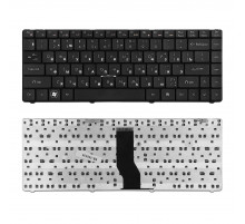 Клавиатура для ноутбука DNS Hasee A410, A430, SW9, K480, A480 Series. Плоский Enter. Черная, без рамки. PN: AESW9A00010.