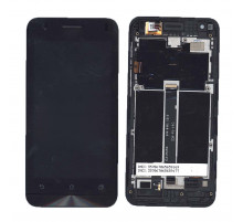 Дисплей для Asus ZenFone C ZC451CG черный c рамкой
