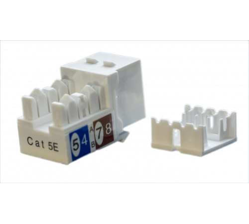 KJ9-8P8C-C5e-90-WH Вставка Keystone Jack RJ-45(8P8C), категория 5e, белая Hyperline