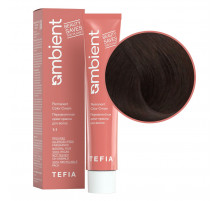 TEFIA  Ambient 5.86 Перманентная крем-краска для волос / Светлый брюнет коричнево-махагоновый, 60 мл