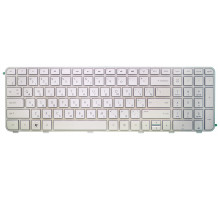 Клавиатура для ноутбука HP Pavilion DV6-6000 серебряная, с рамкой