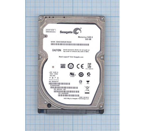 Жесткий диск 2.5 SEAGATE Momentus 500Гб, SATA II