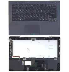 Клавиатура для ноутбука Sony Vaio VPC-SB VPC-SD черная топ-панель (for fingerprint reader)