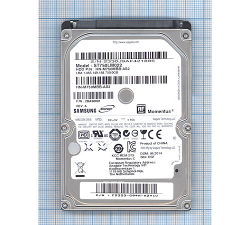 Жесткий диск 2,5 для Samsung ST750LM022  750Gb SATA II