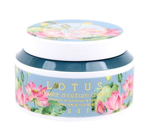 Jigott Увлажняющий крем для лица с экстрактом лотоса / Lotus Flower Moisture Cream, 100 мл