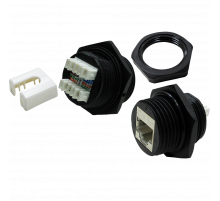 Индустриальная вставка Keystone RJ-45, категория 5e, экранированная, 180 градусов, IP68, LANMASTER LAN-OK45S5E/180-WP
