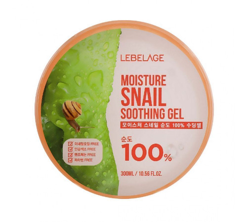 Lebelage Увлажняющий гель для лица и тела с муцином улитки / Moisture Snail 100% Soothing Gel, 300 мл