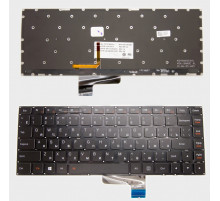 Клавиатура для ноутбука Lenovo IdeaPad Yoga 2 13 черная, с подсветкой