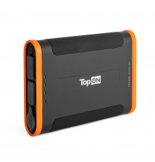 Внешний аккумулятор TopON TOP-X50 48000mAh Type-C PD 60W, USB1 QC3.0, USB2 12W, авторозетка 180W, фонарь, защита от брызг, LiFePO4. Черный