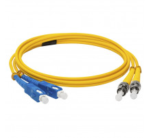 Патч-корд оптический , LSZH, дуплексный, ST/UPC-SC/UPC, SM, 1.0 м LAN-2ST-2SC/SU-1.0