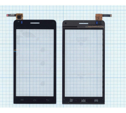 Сенсорное стекло (тачскрин) для Explay Tornado черное