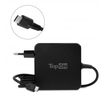 Блок питания TopON 100W кабель Type-C, Power Delivery, Quick Charge 3.0, в розетку, кабель 180 см. Черный. TOP-UC100