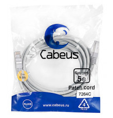 Cabeus PC-FTP-RJ45-Cat.5e-3m Патч-корд F/UTP, категория 5е, 2xRJ45/8p8c, экранированный, серый, PVC, 3м