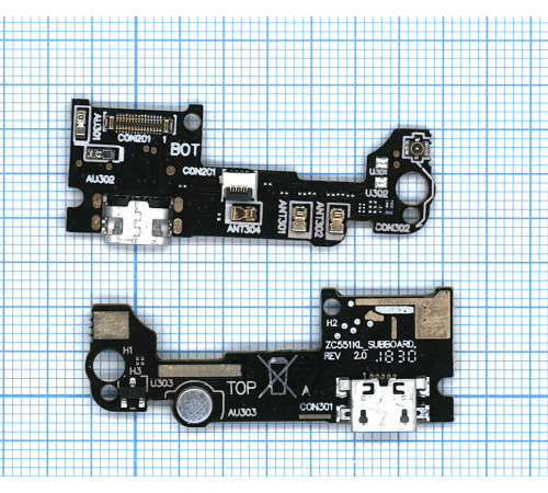 Плата разъема питания с микрофоном для Asus ZenFone 3 Laser ZC551KL