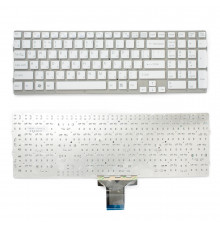 Клавиатура для ноутбука Sony Vaio VPC-EB Series. Плоский Enter. Белая, без рамки. PN: 148792871.