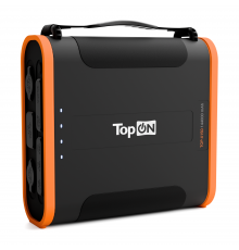 Внешний аккумулятор TopON TOP-X150 144000mAh Type-C PD 100W, USB QC3.0, 2 авторозетки 180W, SH50 Anderson 300W, фонарь, LiFePO4. Черный