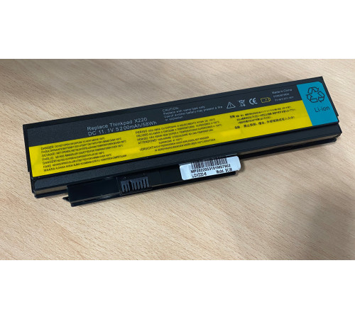 Аккумулятор для Lenovo (42T4865) ThinkPad X220, X220i, X220s, X230, 58Wh, 5200mAh, 11.1V, OEM