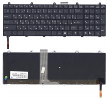 Клавиатура для ноутбука MSI GE60 GE70 GT70 с подсветкой черная с рамкой